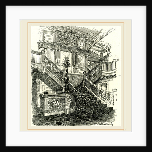 A Staircase of the Steamer Puritan, 1891 by Anonymous
