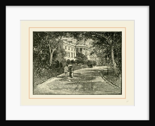 The Rear of the White House, Washington, 19th century by Anonymous