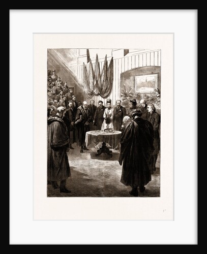 Opening Of The New Merchant Taylors' Schools By The Prince And Princess Of Wales, 1875: The Archbishop Of Canterbury Offering Up A Prayer by Anonymous