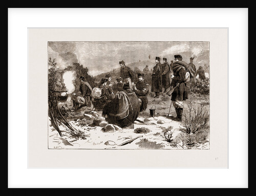The Civil War In Spain, 1875: Alphonsist Troops At Dinner In The Camp On Mount Esquinza by Anonymous