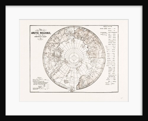 The Arctic Expedition: Chart Of The Polar Regions, 1875 by Anonymous