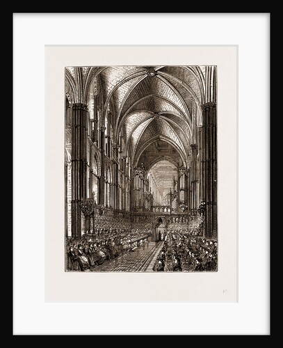 Restored Choir Of Rochester Cathedral During The Opening Service, UK by Anonymous