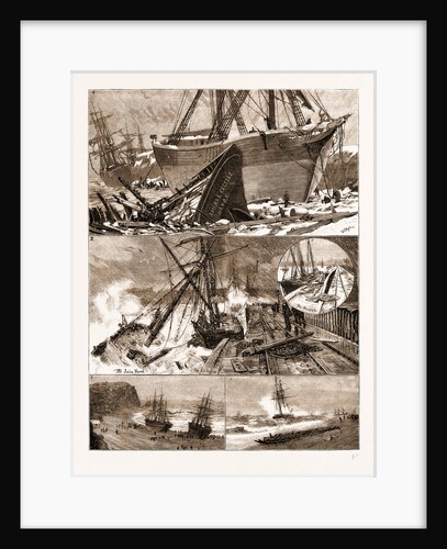 The Great Snowstorm And Gale, Wrecks On The Coast by Anonymous
