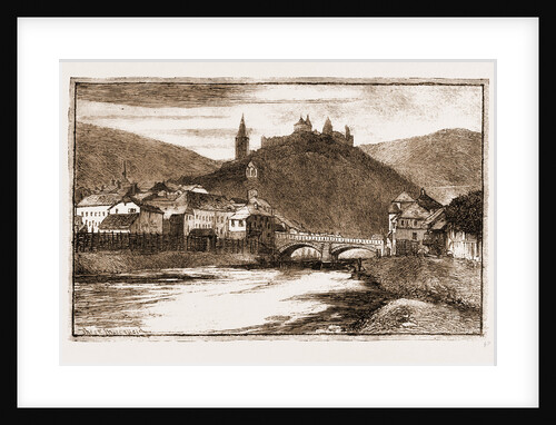 In The Ardennes, 1881: Town And Castle Of Vianden by Anonymous