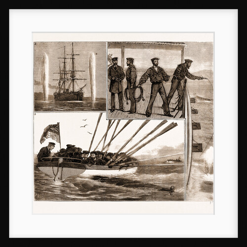 With The Mediterranean Fleet, H.M.S. Monarch At Gun Cotton And Torpedo Practice by Anonymous