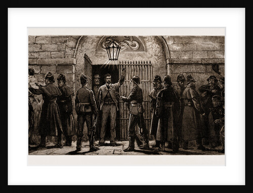 The Land Agitation In Ireland, 1881: The Coercion Act: Arrival Of scrab Nally At Kilmainham Prison by Anonymous