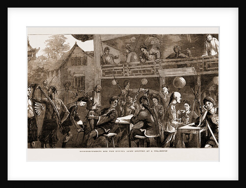Reinforcements For The Kuldja Army Resting At A Tea-house: China, 1881 by Anonymous