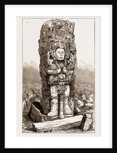 Antiquities Of Central America: Stone Column Found At Copan by Anonymous