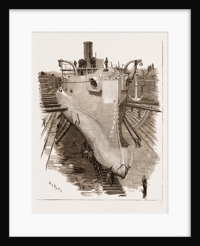 The New Torpedo-ram polyphemus In Dry Dock by Anonymous