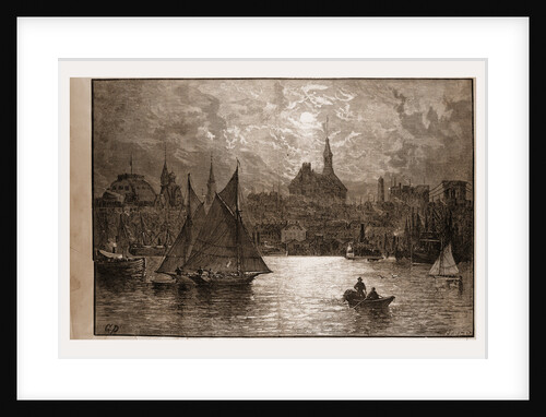 New York From A Cortlandt Street Ferry-boat, Jersey Side by Anonymous