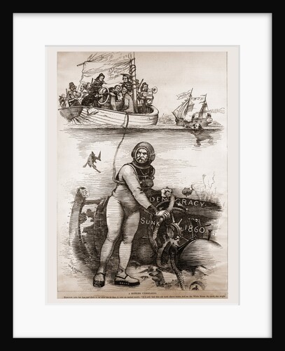 Democracy Sunk 1860, USA by Anonymous