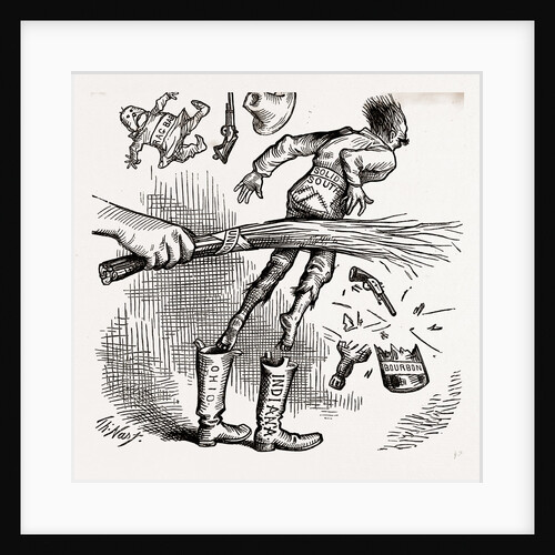 Coming Events Cast Their Solid Shadows before Them. A Full Vote, Free Ballot, And Fair Count, 1880 by Anonymous