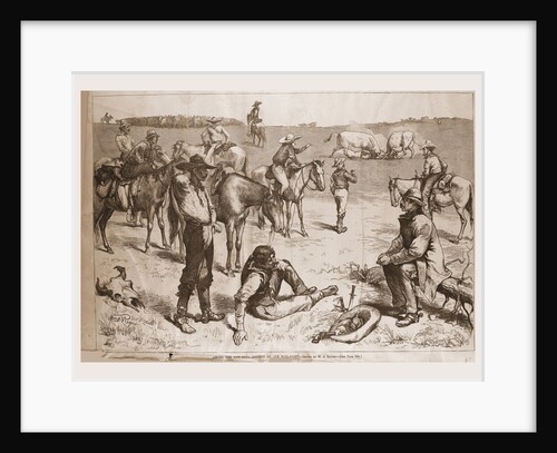 Among the Cow Boys, Betting the Bull Fight, 1880 by Anonymous