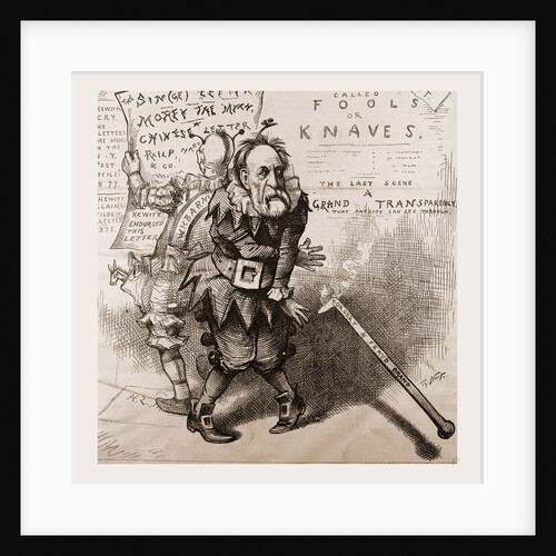The Heat of the Last Political Campaign. the Innocent Hewitt Always Gets Hold of the Wrong End, 1880 by Anonymous