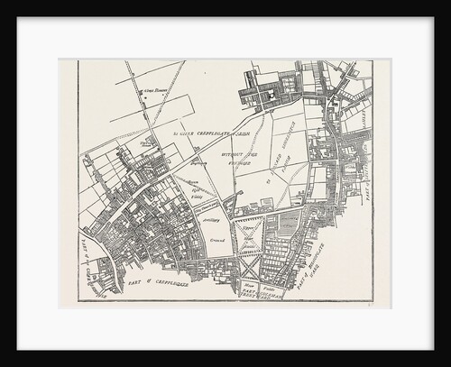 Moorfields And Its Neighbourhood, From A Map of About 1720, 19th Century by Anonymous