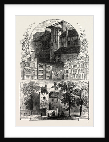 Whittington's House, Grub Street 1811, General Monk's House, Bloomfield's House 1823, remains of Aldgate, Bethnal Green, 1800 by Anonymous
