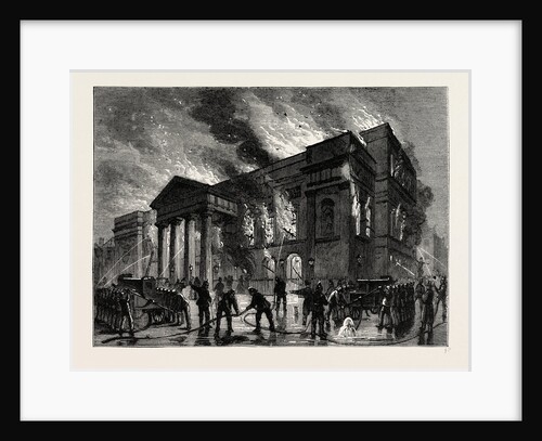 Burning of Covent Garden Theatre in 1856 by Anonymous