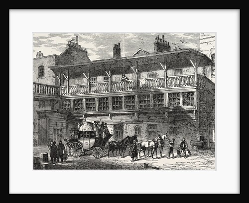 The Yard of the Old White Bear Inn, Piccadilly London by Anonymous