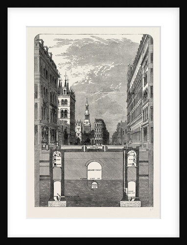 Section of the Holborn Viaduct, Showing the Subways by Anonymous