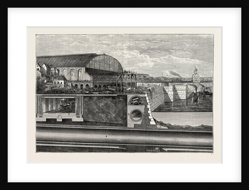 Section of the Thames Embankment, 1867 by Anonymous