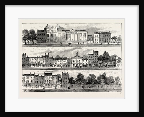 The North Side of Knightsbridge in 1820, from the Cannon Brewery to Hyde Park Corner by Anonymous