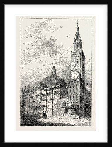 Exterior of St. Stephen's, Walbrook, in 1700 by Anonymous