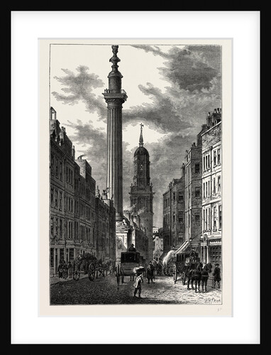 The Monument And the Church of St. Magnus, About 1800 London by Anonymous