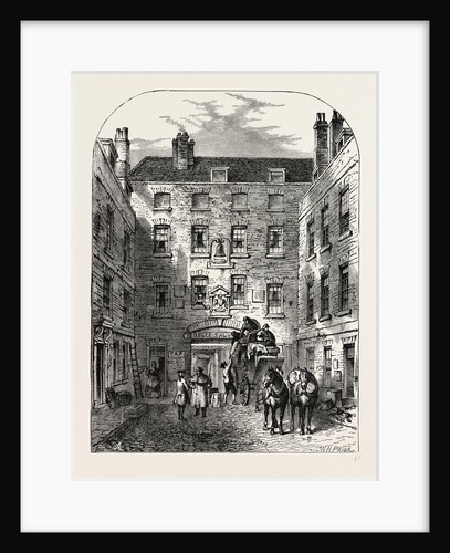 Outer Court of La Belle Sauvage in 1828 London by Anonymous