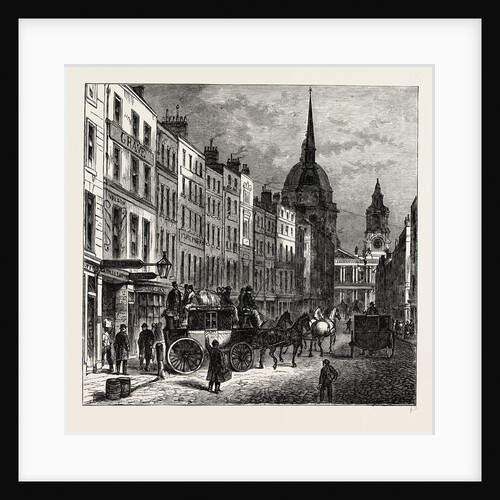 The North Side of Ludgate Hill. the Cambridge Coach Starting by Anonymous