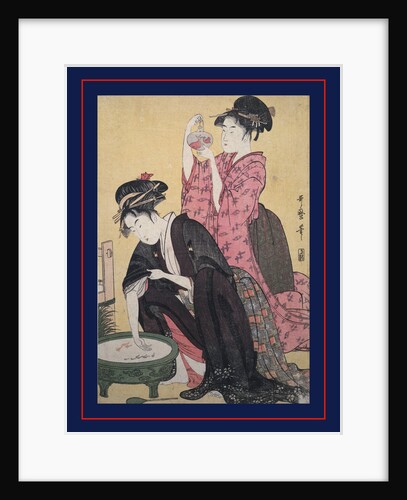 Kingyo, Goldfish by Utamaro Kitagawa