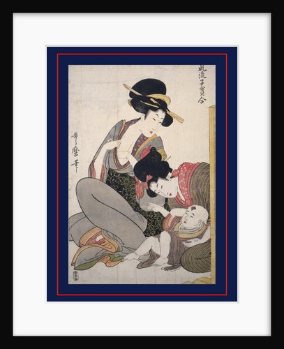 Chichi, About to breastfeed by Utamaro Kitagawa