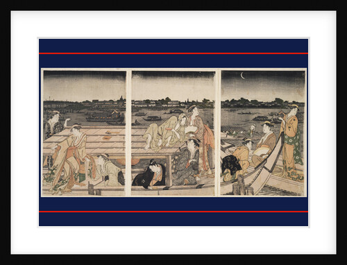 Sumidagawa funa-asobi,Pleasure-boating on the Sumida River by Utamaro Kitagawa