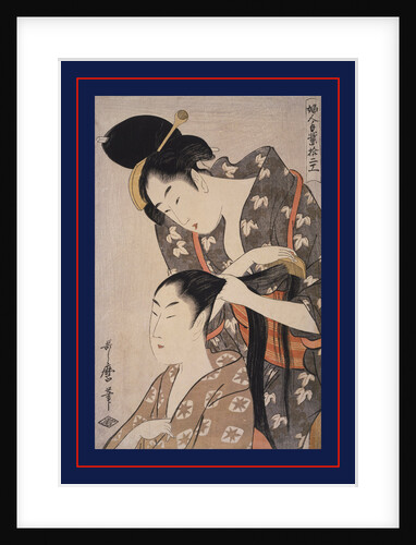 Kami-yui, Hairdresser by Utamaro Kitagawa