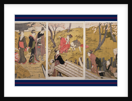 Mimeguri no dote, The embankment at Mimeguri by Utamaro Kitagawa