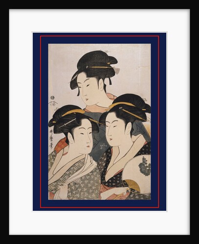 Tôji san bijin, Three beauties of the present day by Utamaro Kitagawa