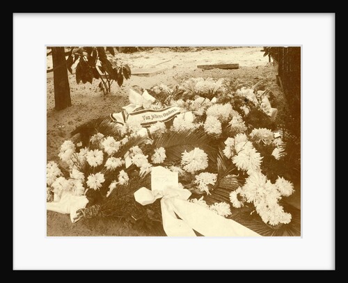 Bouquets on the grave of David Vermeulen by Anonymous