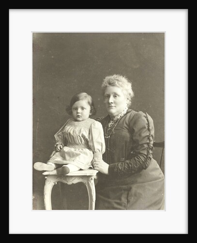 Studio Portrait of mother with daughter by Anonymous