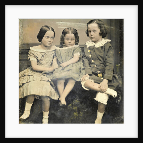 Portrait of three children by John Jabez Edwin Mayall