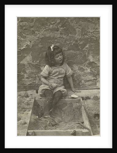 Marba Titzenthaler, daughter of the photographer, on the roof of the house Friedrichstrasse, Berlin Germany by Waldemar Titzenthaler