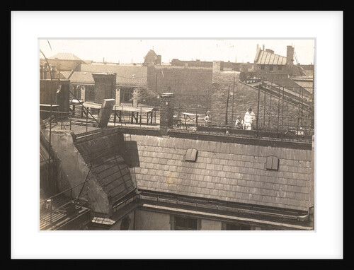 View of the roof of the house of the family Titzenthaler in Friedrichstrasse Berlin, Germany, Waldemar Titzenthaler, 1918 by Waldemar Titzenthaler