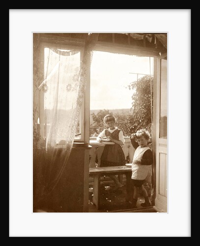 Marba and Eckart Titzenthaler, children of the photographer, in an interior by Waldemar Titzenthaler