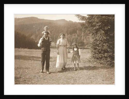 Waldemar Titzenthaler, the photographer, with his wife Olga and children Marba and Eckart in a clearing by Waldemar Titzenthaler