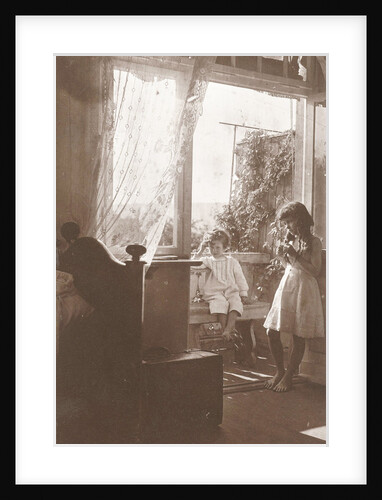 Marba and Eckart Titzenthaler, children of the photographer, in an interior by Waldemar Titzenthaler