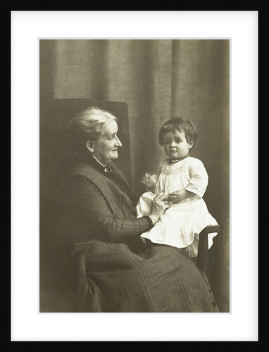 Marba Titzenthaler, daughter of the photographer, with an unknown old woman by Waldemar Titzenthaler