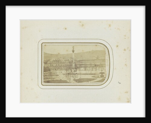 View of the Royal Residence with a pillar in Stuttgart, Germany by Anonymous