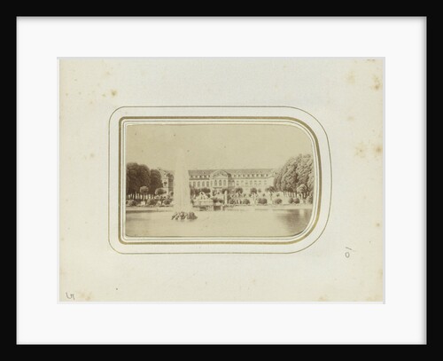 Rear of the Royal Residence with a fountain in Stuttgart, Germany by Anonymous