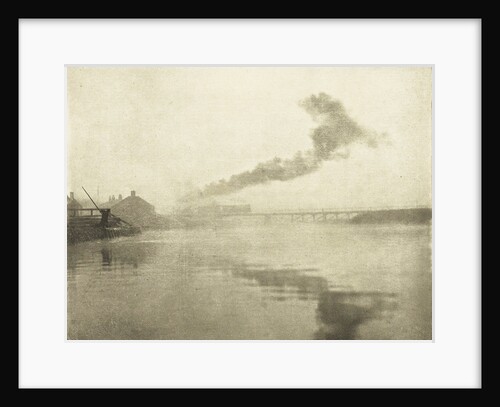 River landscape with bridge by Peter Henry Emerson