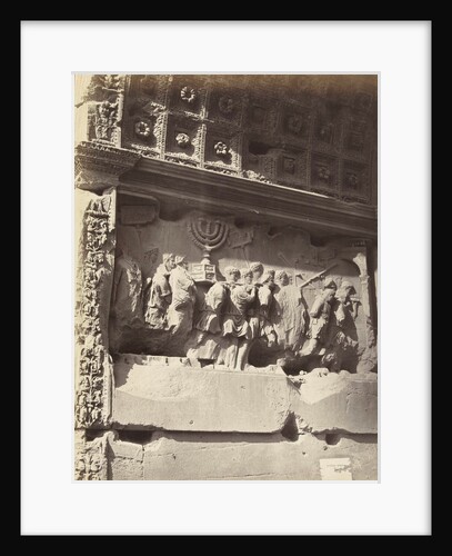 Bas relief on the Arch of Titus in the Roman Forum in Rome by Bisson Freres
