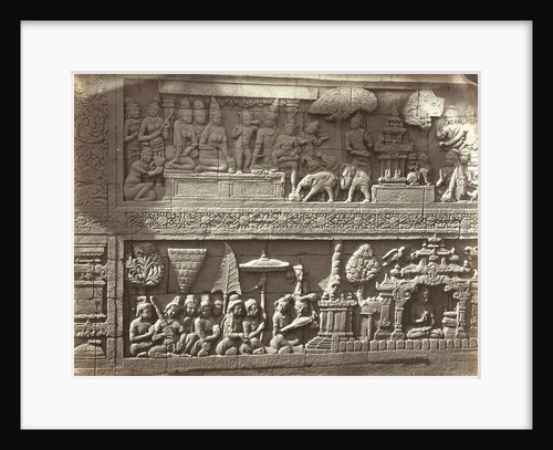 Lalitavistara relief on the main wall of the second gallery (south side) of Candi Borobudur, Magelang by Isidore van Kinsbergen