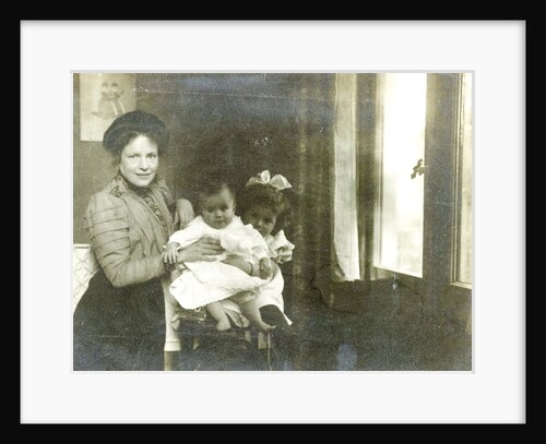 Mother with two children by Anonymous